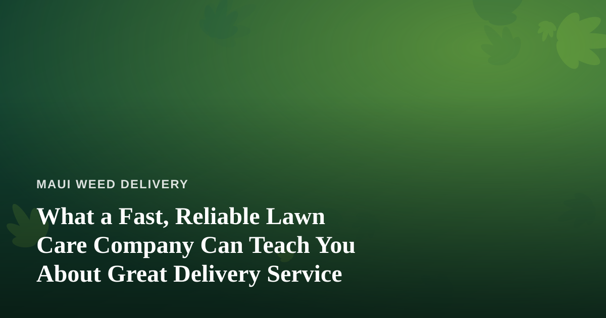 What a Fast, Reliable Lawn Care Company Can Teach You About Great Delivery Service